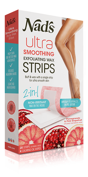 Nad's Hair Removal Ultra Smoothing Exfoliating Body Wax Strips