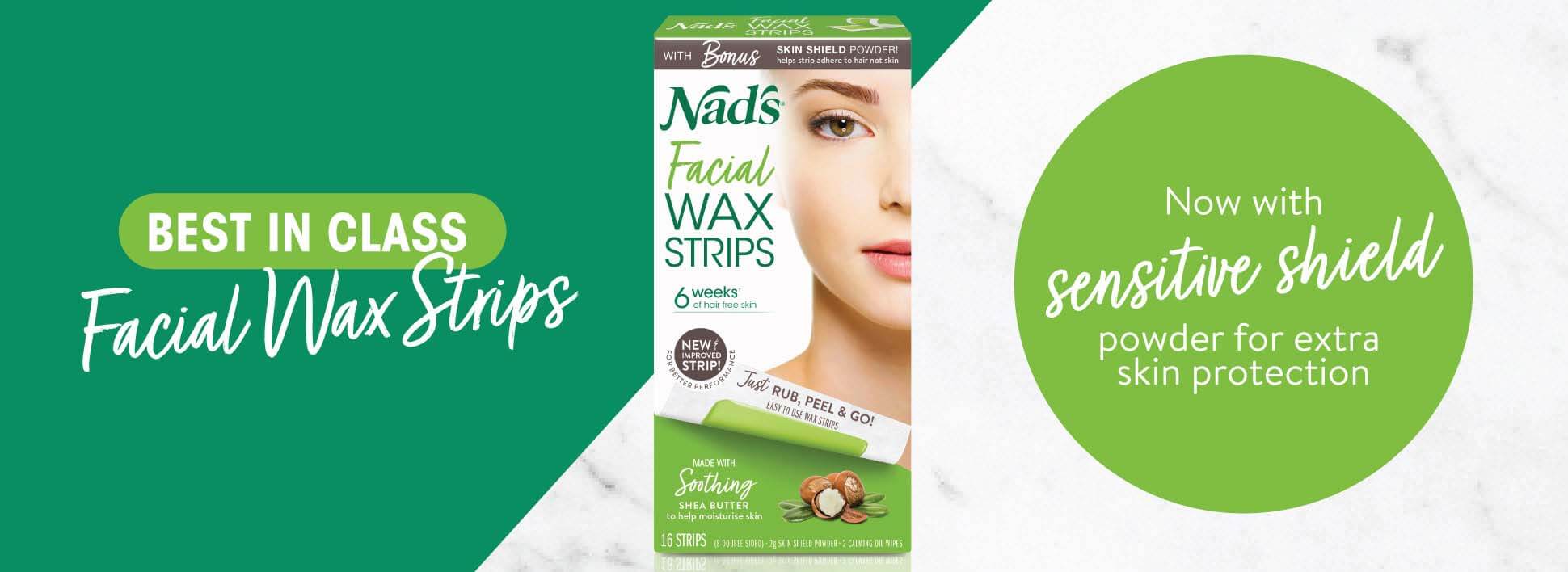 Nads Hair Removal Facial Wax Strips | Buy Now
