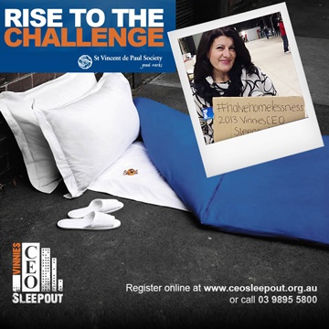 Nad's Sue Ismiel: I Slept Out at the Vinnies CEO Sleepout | Nad's Hair Removal Blog