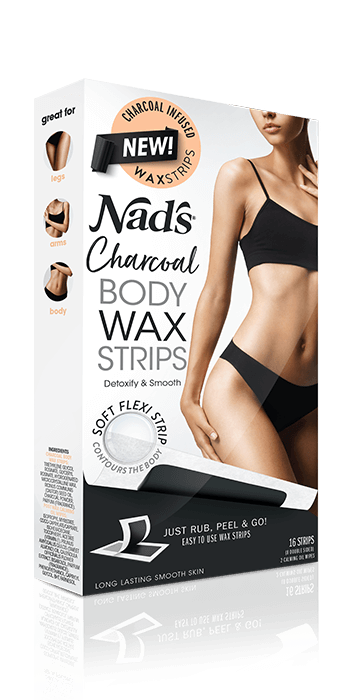 Nads Hair Removal Charcoal Body Wax Strips
