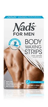 Nads for Men Hair Removal Body Waxing Strips