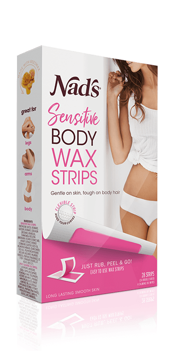 Nads Hair Removal Body Wax Strips for Sensitive Skin
