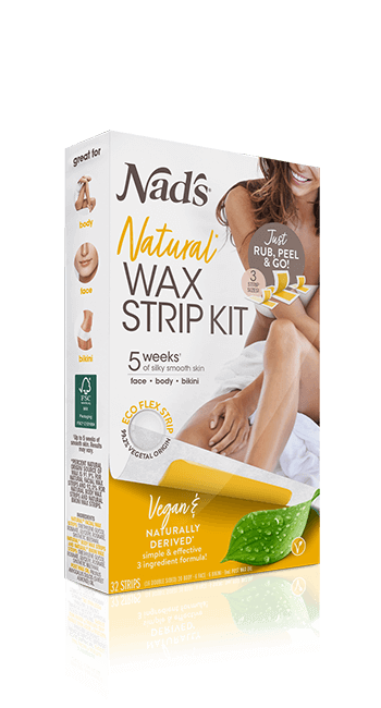 Nads  Natural Hair Removal Wax Strip Kit
