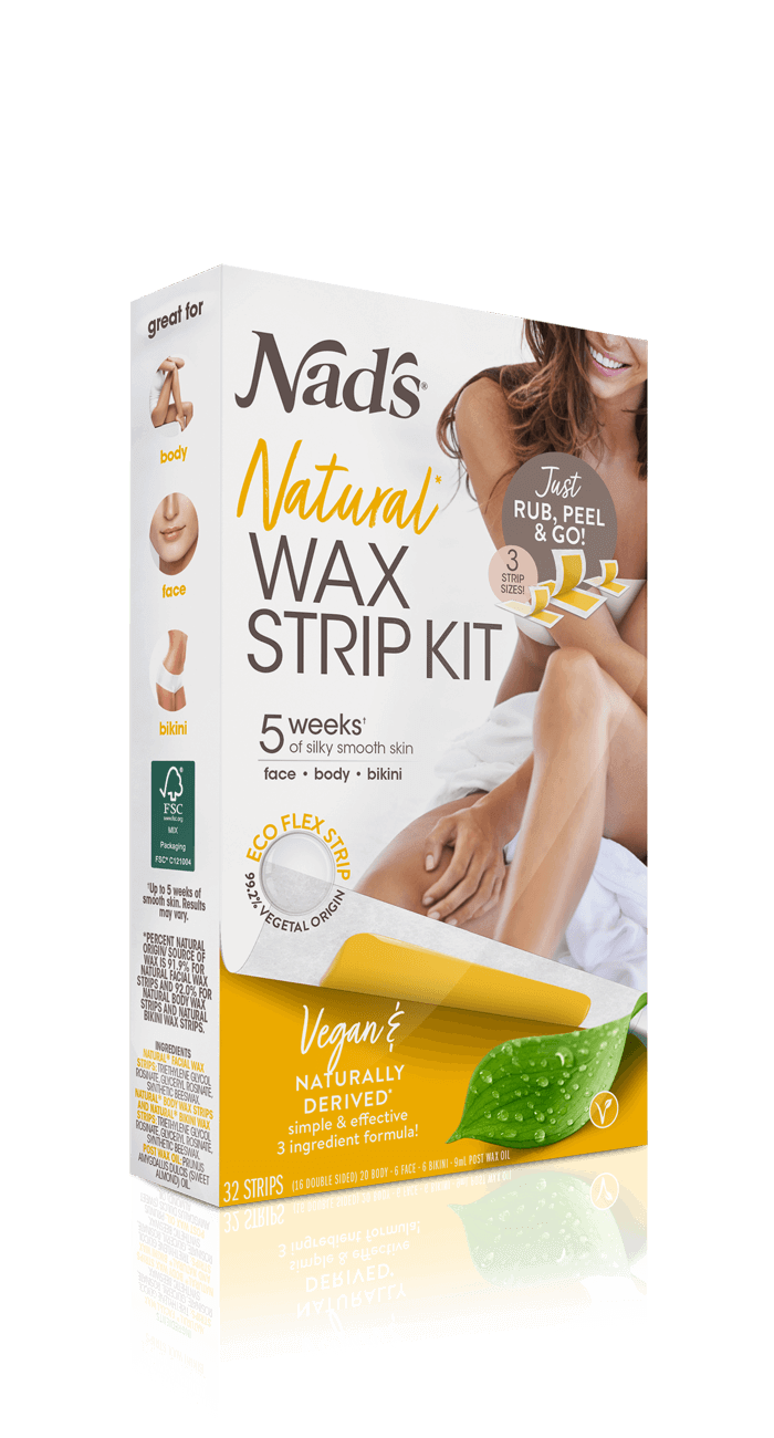 Nad's Natural Hair Removal Wax Strip Kit